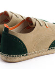 Oxford Leather beige + emerald