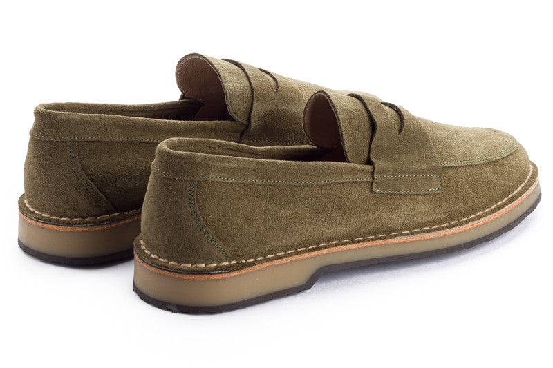 Mocassino In Crosta Verde