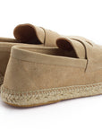 Mocasín Piel Serraje Beige