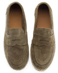Mocasín Piel Serraje Kaki