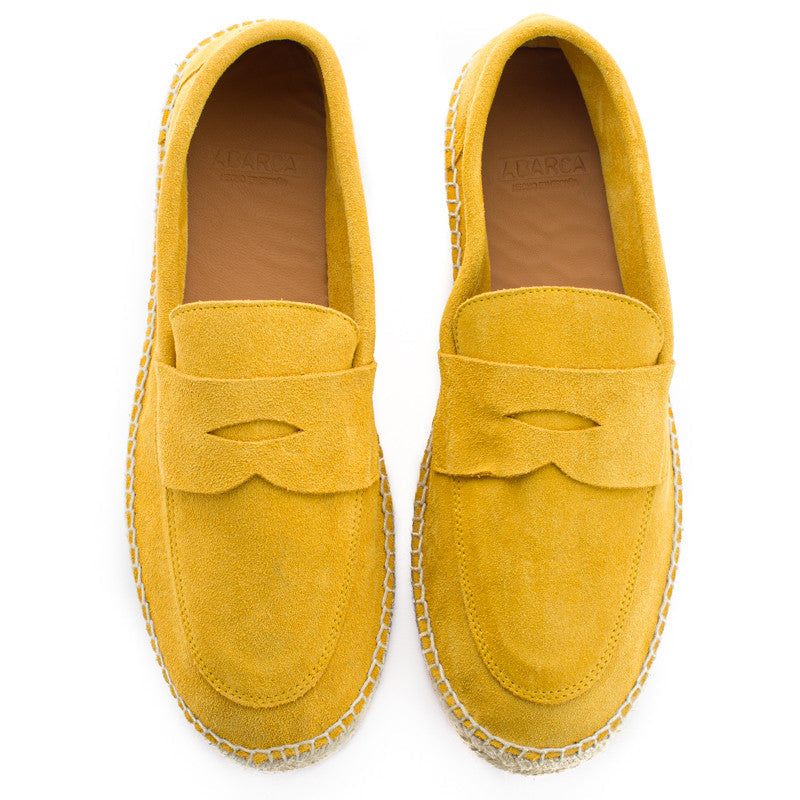 Mocassino da uomo in pelle color limone