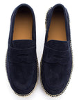 Mocasín Piel Serraje Marino