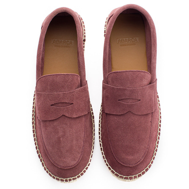 Mocasín Piel Serraje Morado