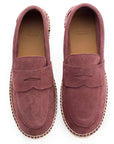 Mocasín Piel Serraje Morado