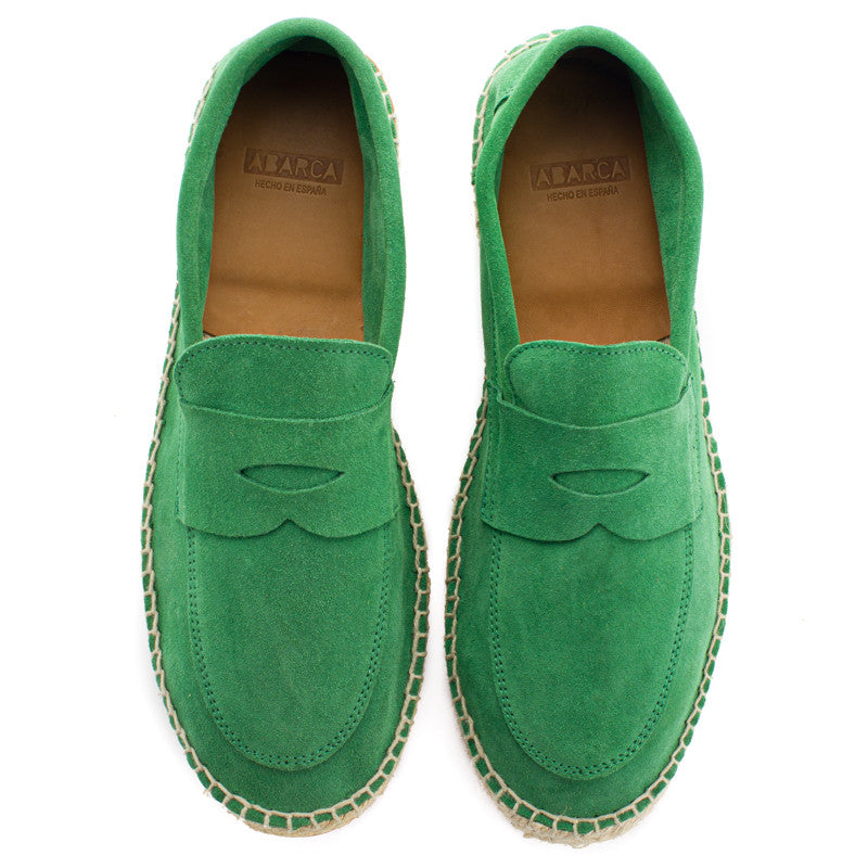 Mocasín Piel Serraje Verde