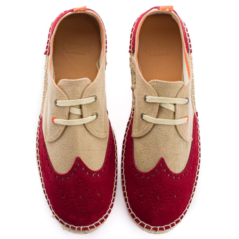 Oxford Suede Beige/English Red