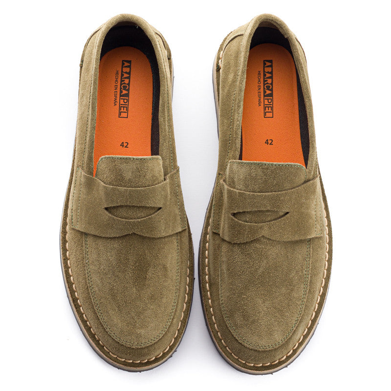 Mocassino In Crosta Verde