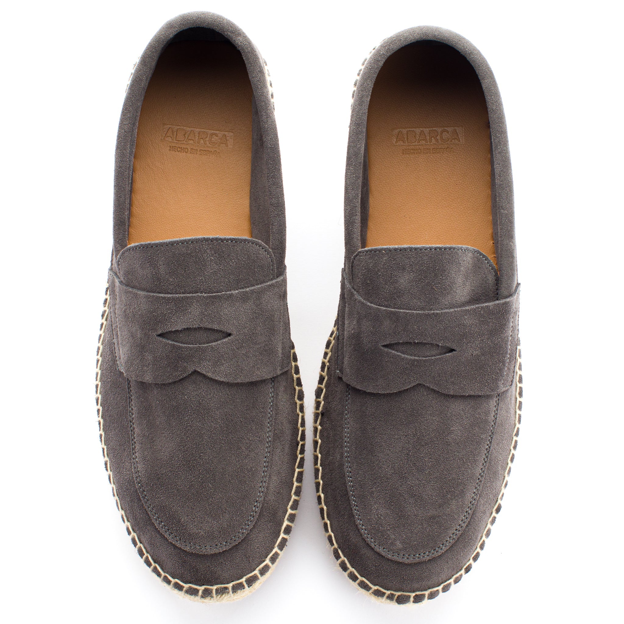 Mocasín Piel Serraje Gris