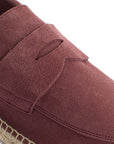 Mocasín Piel Serraje Morado