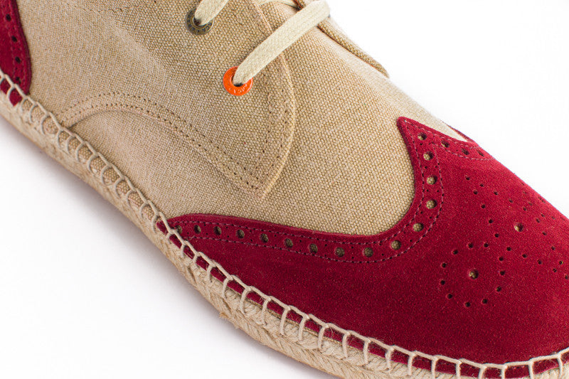 Oxford Suede Beige/English Red