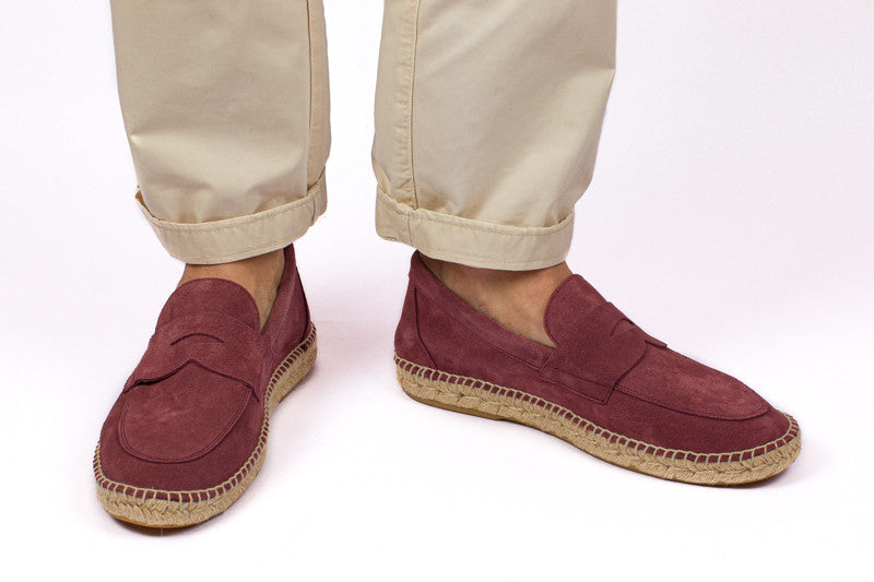 Mocasín Piel Serraje Morado