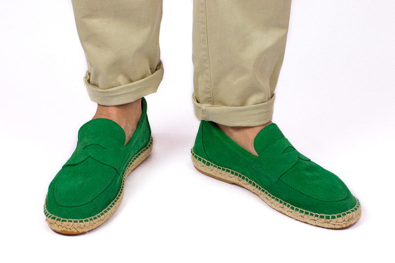 Mocasín Piel Serraje Verde