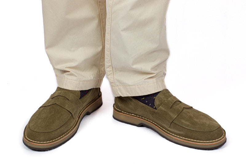 Mocassino In Crosta Verde