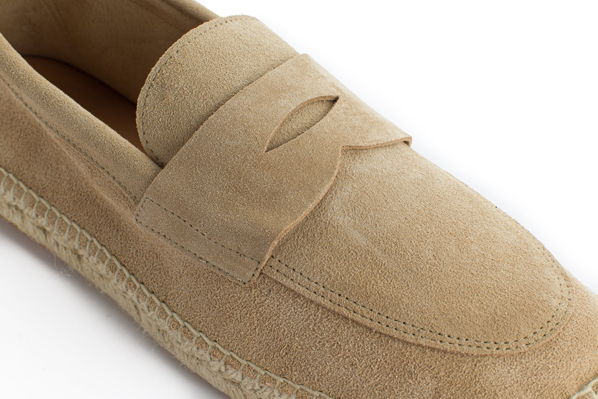 Mocasín Piel Serraje Beige