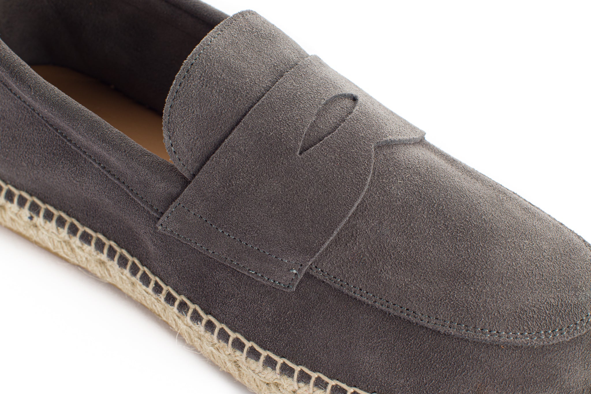 Mocasín Piel Serraje Gris