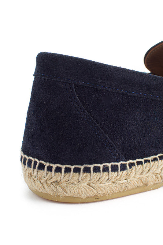 Mocasín Piel Serraje Marino
