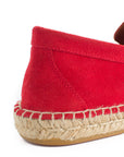 Mocasín Piel Serraje Rojo