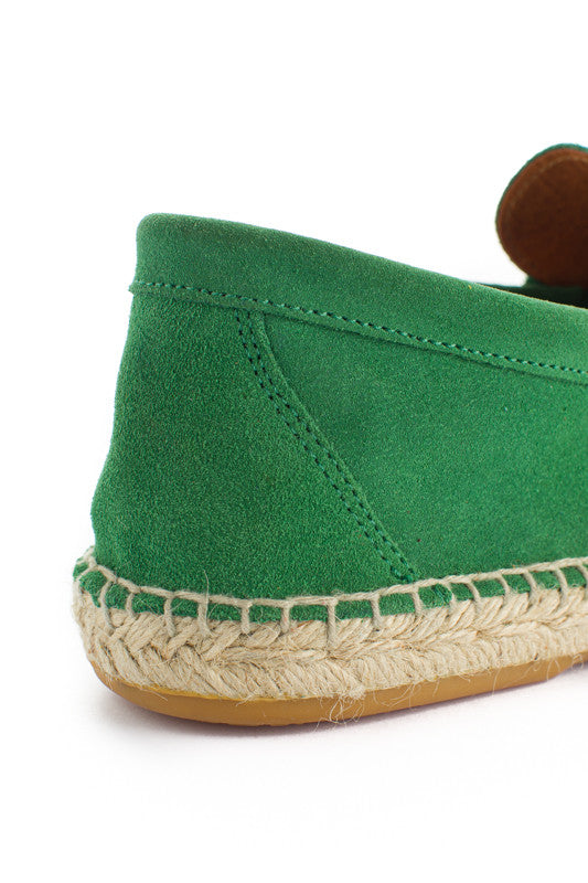 Mocasín Piel Serraje Verde