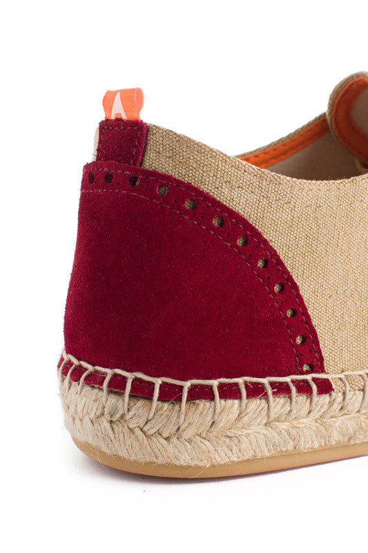 Oxford Suede Beige/English Red