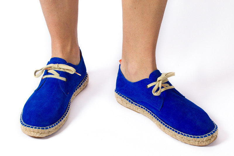 Blucher Piel Serraje Navy