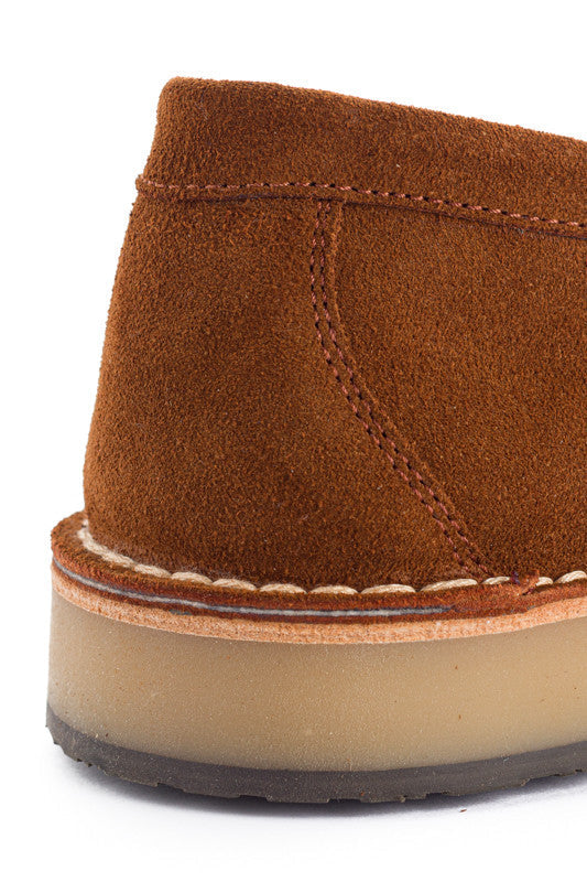 Mocasín AB Piel Serraje Marrón