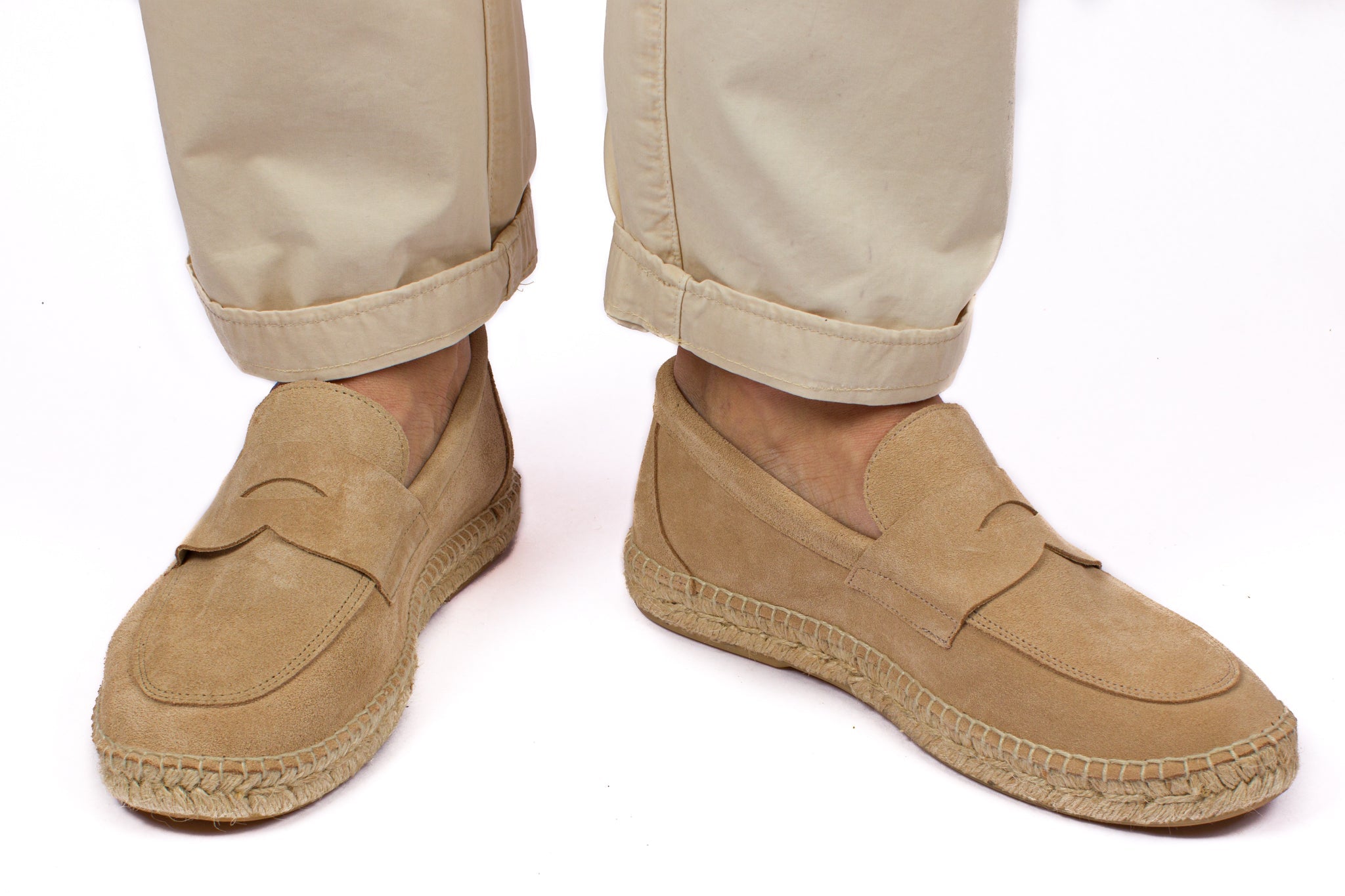 Mocasín Piel Serraje Beige