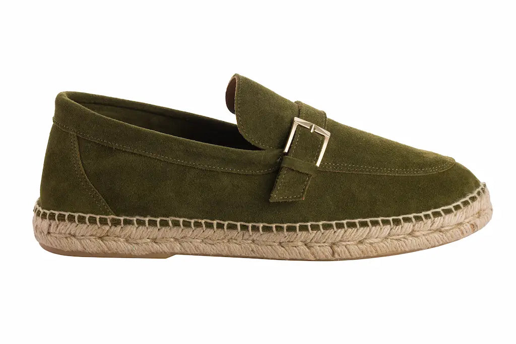 Mocasín Hebilla Serraje Kaki