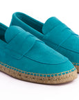 Mocasín Serraje Turquesa