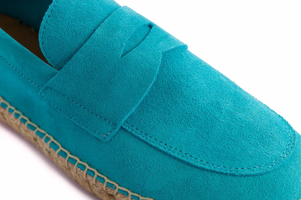 Mocasín Serraje Turquesa