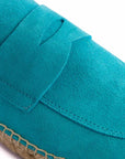 Mocasín Serraje Turquesa