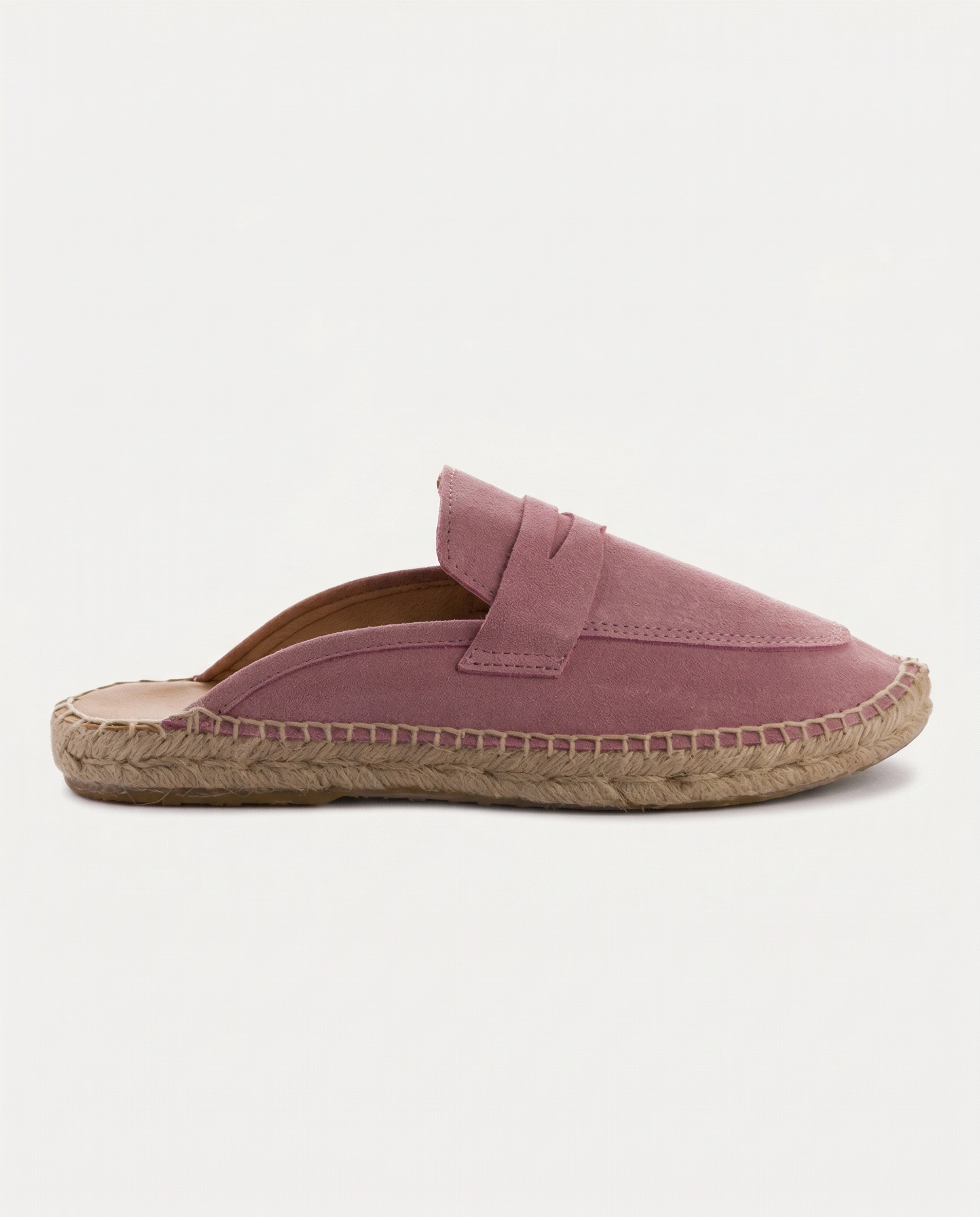 Mocasín Slipper Piel Serraje Pink