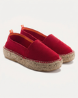 Camping Piel Serraje Rojo Mujer