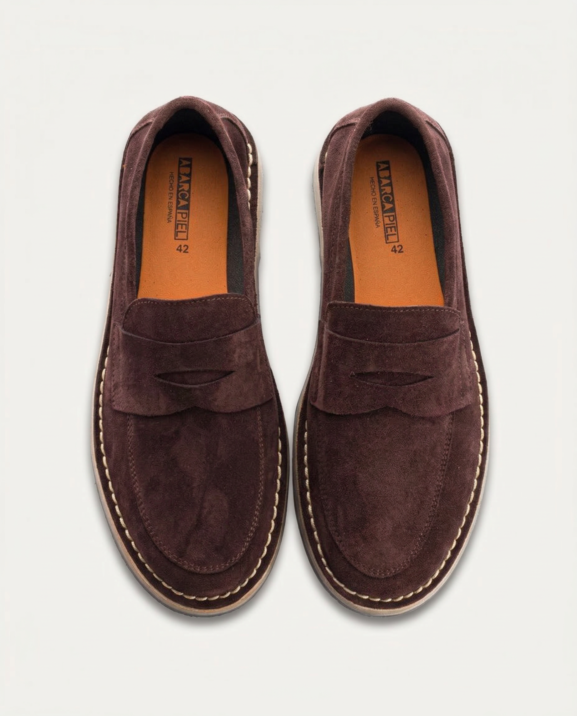 Mocasín AB Piel Serraje Chocolate