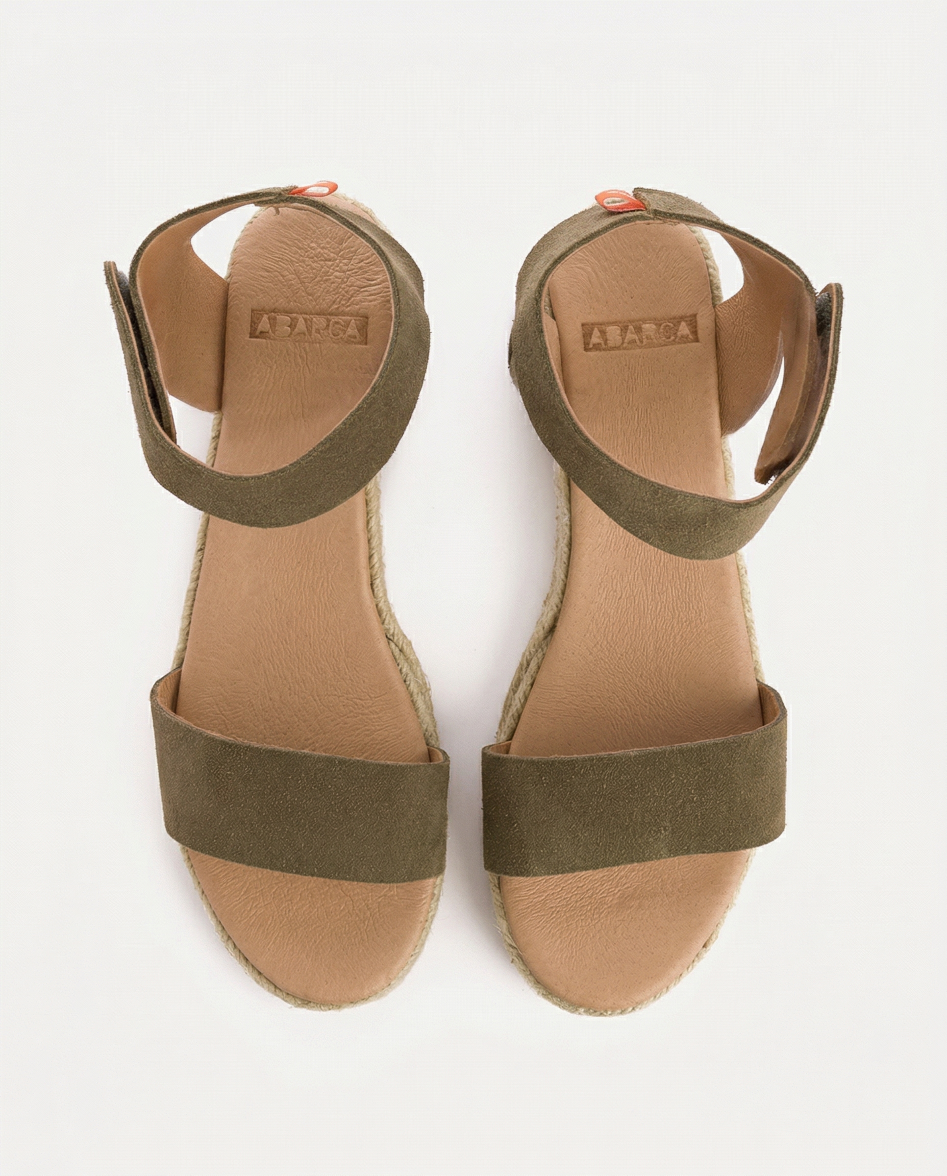 Alpargatas cuña piel Mallorca Kaki
