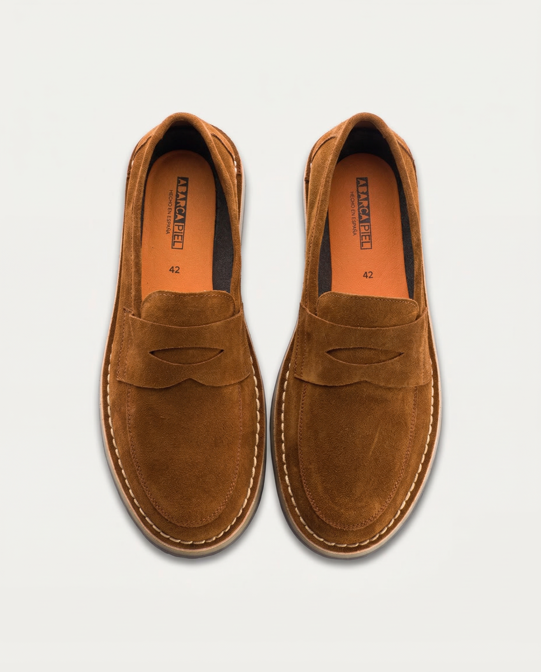 Mocasín AB Piel Serraje Marrón