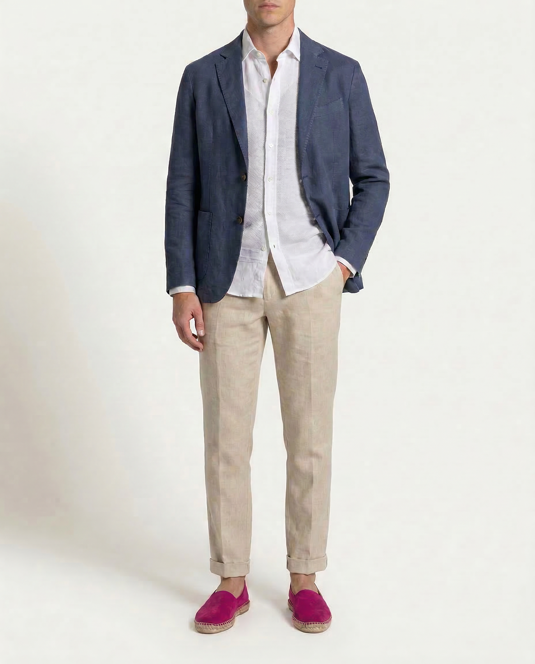 Campeggio in pelle fucsia