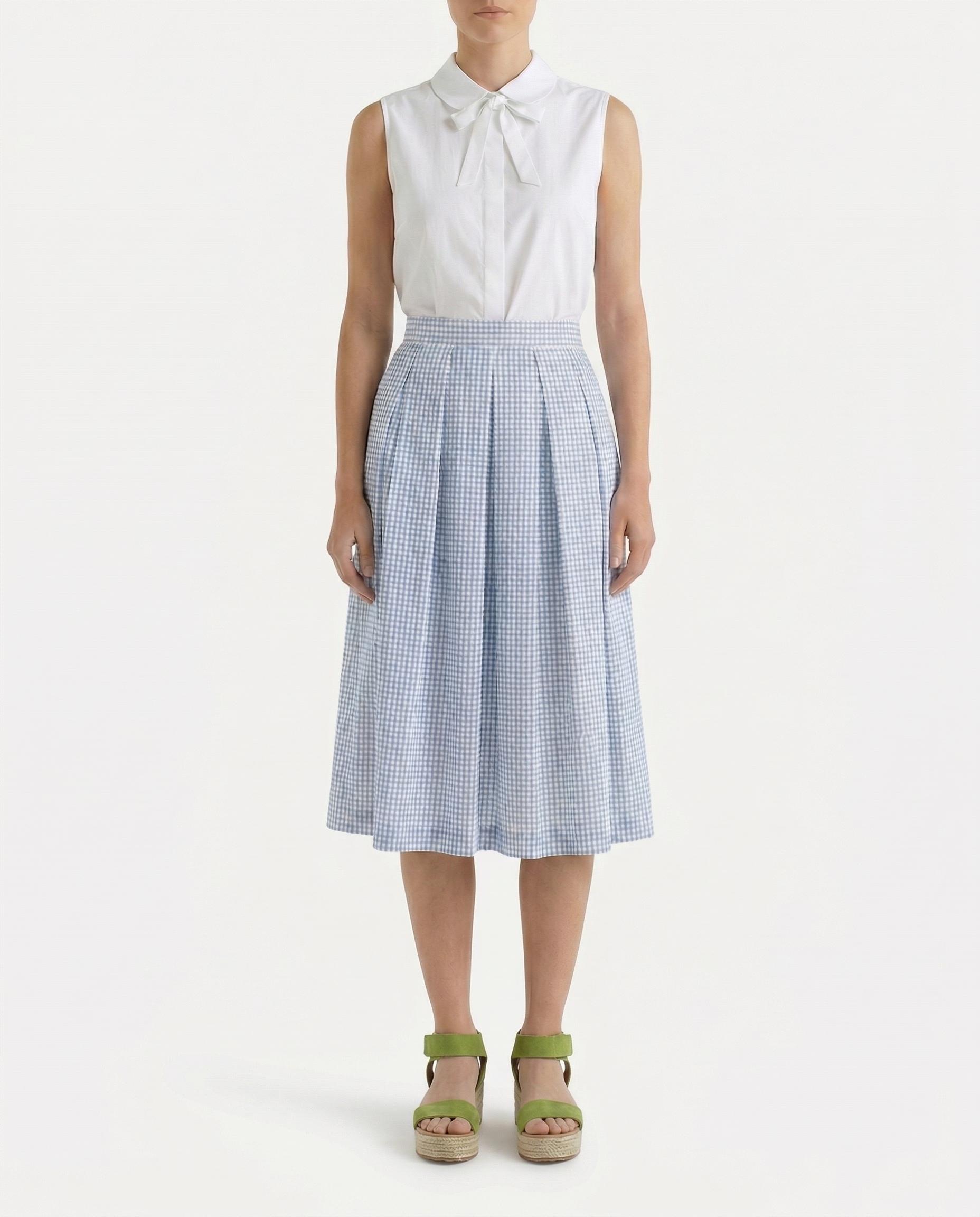 Alpargatas cuña piel Mallorca Pistacho