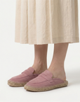 Mocasín Slipper Piel Serraje Pink