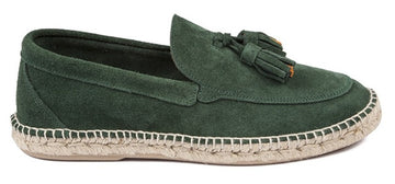 Emerald leather tassel loafers 17