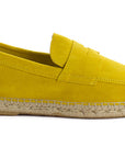 Lime leather moccasin