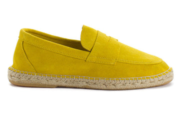 Lime leather moccasin