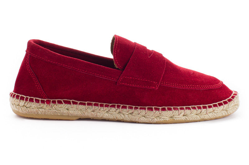 Red English leather moccasin