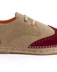 Oxford Leather beige + english red