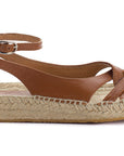 Jute leather sandals Menorca Camel