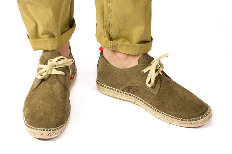 Blucher in pelle kaki 19