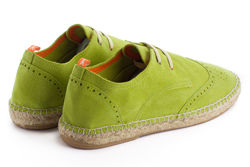 Oxford in pelle di pistacchio