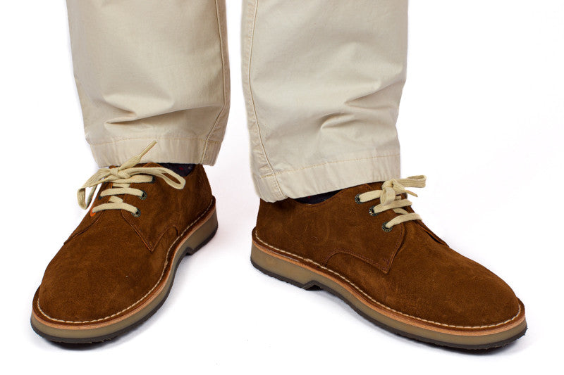 Zapatos blucher serraje piel marrón